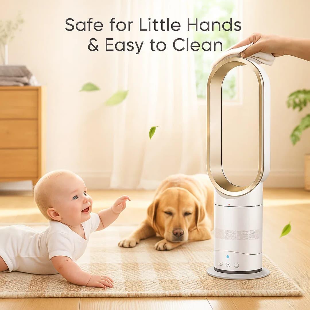 16 Inch Bladeless Fan - Remote Control - Modern Design