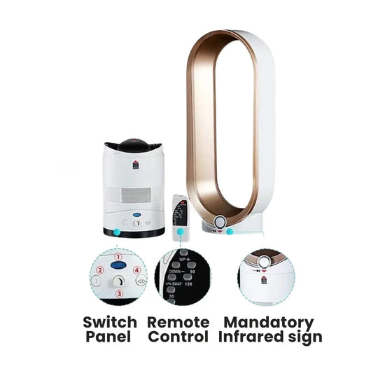 16 Inch Bladeless Fan - Remote Control - Modern Design