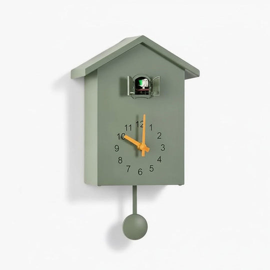 Cuckoo Wall Clock - Minimalist Design - Black and White