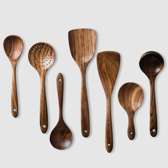 Wooden Cookware Set - Teak Utensils - Sustainable Kitchen Tools