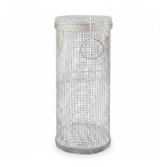 BBQ Grill Basket - Stainless Steel - Rotating Cylinder