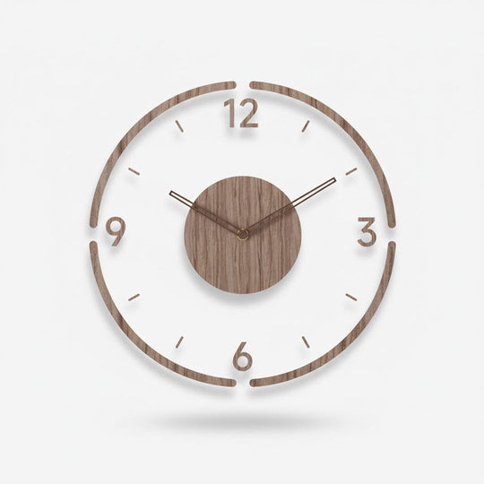 Wooden Wall Clock - Minimalist Design - Silent Movement