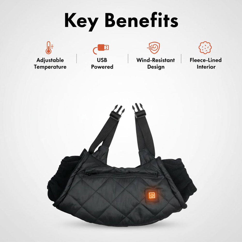 Portable Hand Warmer Muff - Adjustable Temperature - USB Powered