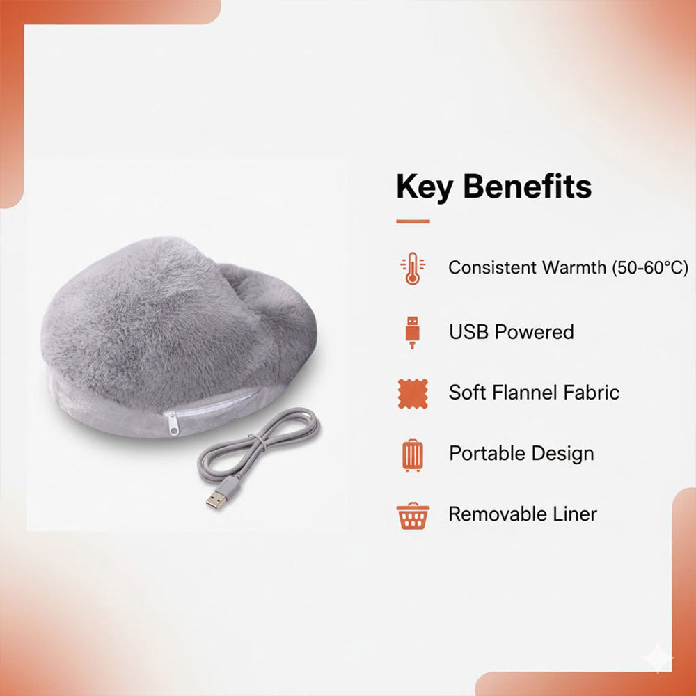 USB Foot Warmer - Electric Heating - Flannel Fabric