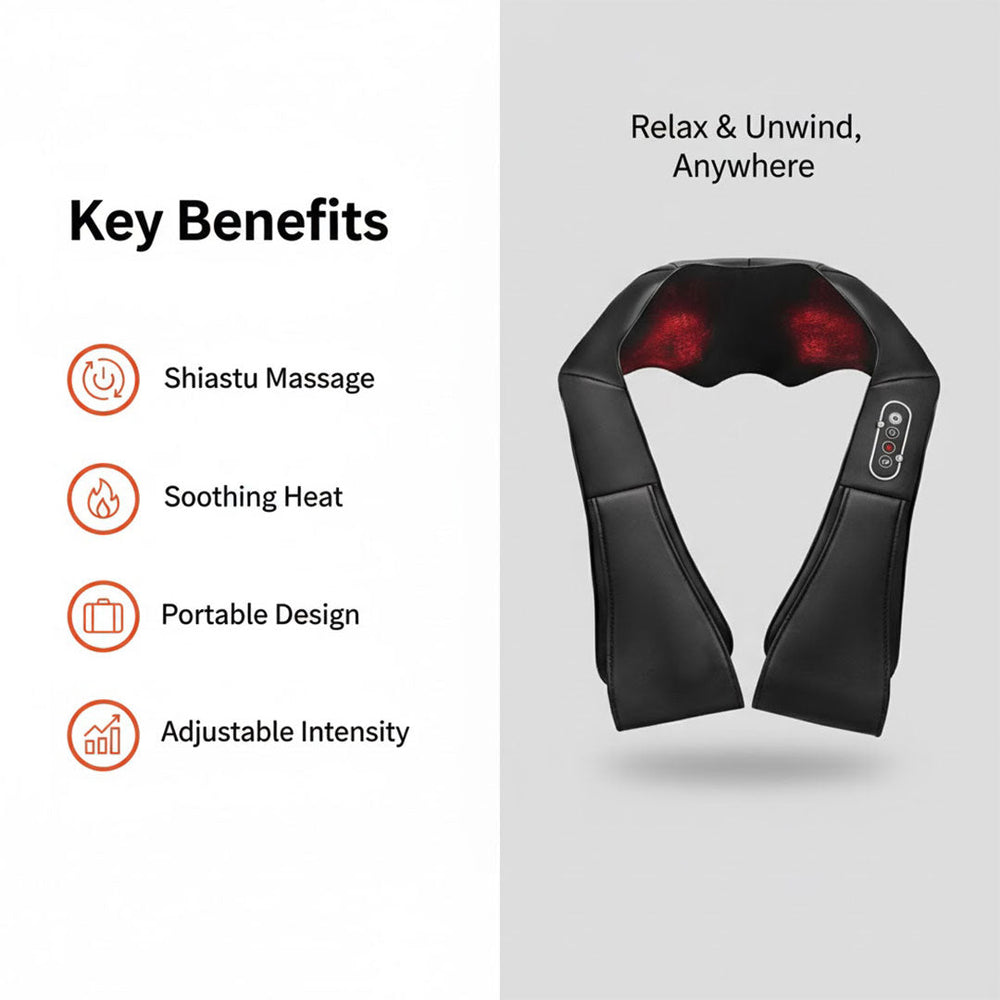 Neck and Shoulder Massager - Shiatsu - Heated