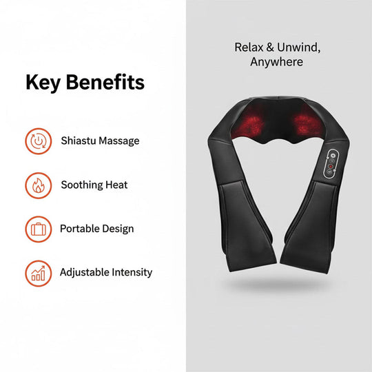 Neck and Shoulder Massager - Shiatsu - Heated