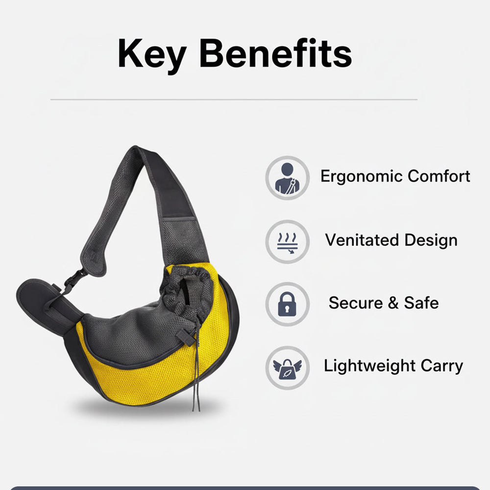 Pet Carrier Bag - Shoulder Design - Ventilated Material