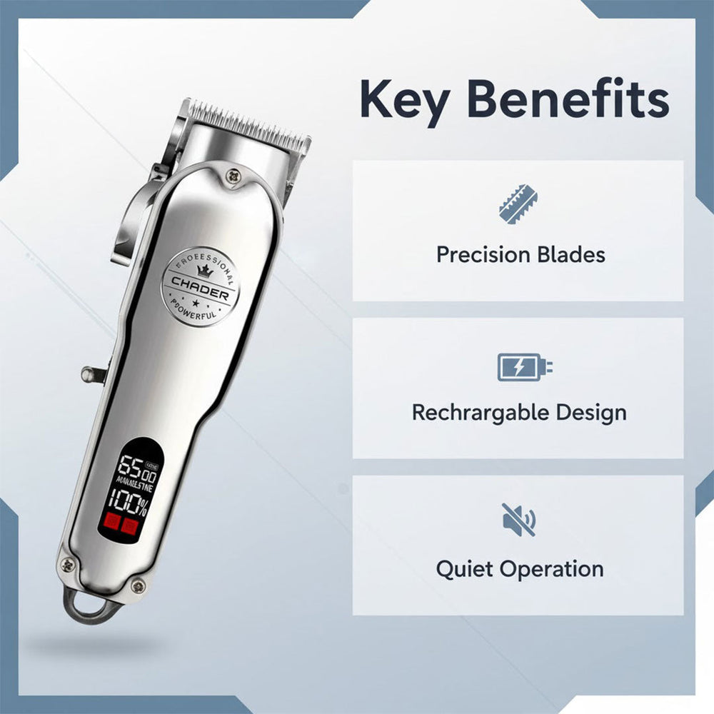 Dog Hair Clipper - Rechargeable Trimmer - Metal Design