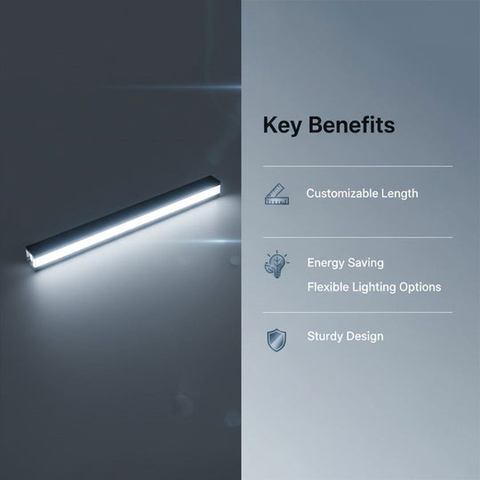 LED Under Cabinet Light Bar - Ultra Thin - Customizable Length