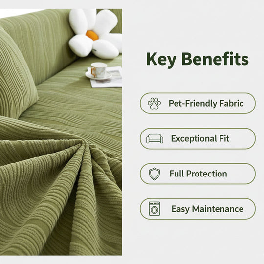 Sofa Cover - Jacquard Fabric - Pet-Friendly Design