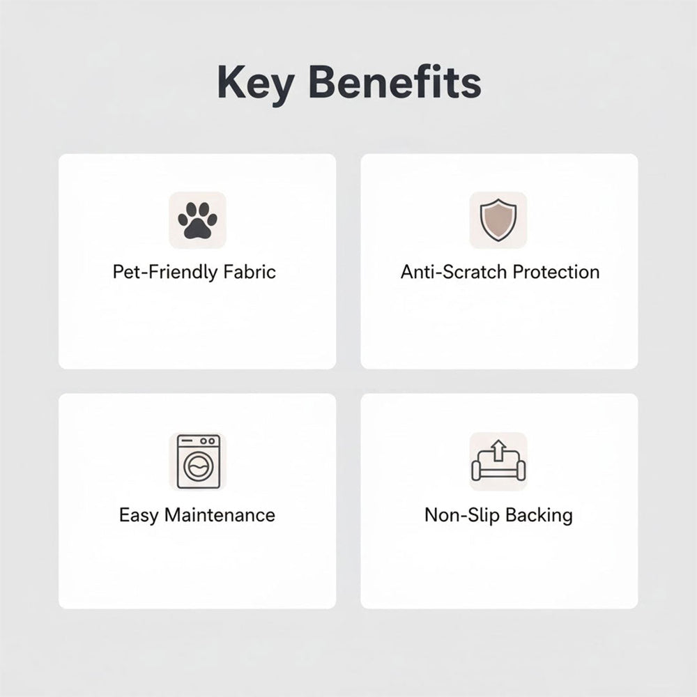 Sofa Cover - Pet-Friendly - Chenille Fabric