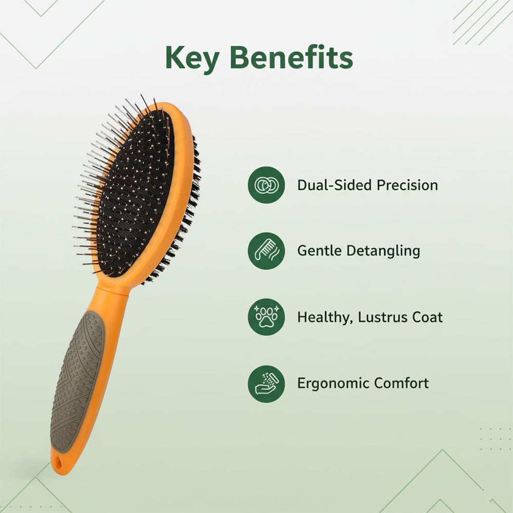 Double-Sided Pet Brush - Grooming Tool - Coat Care