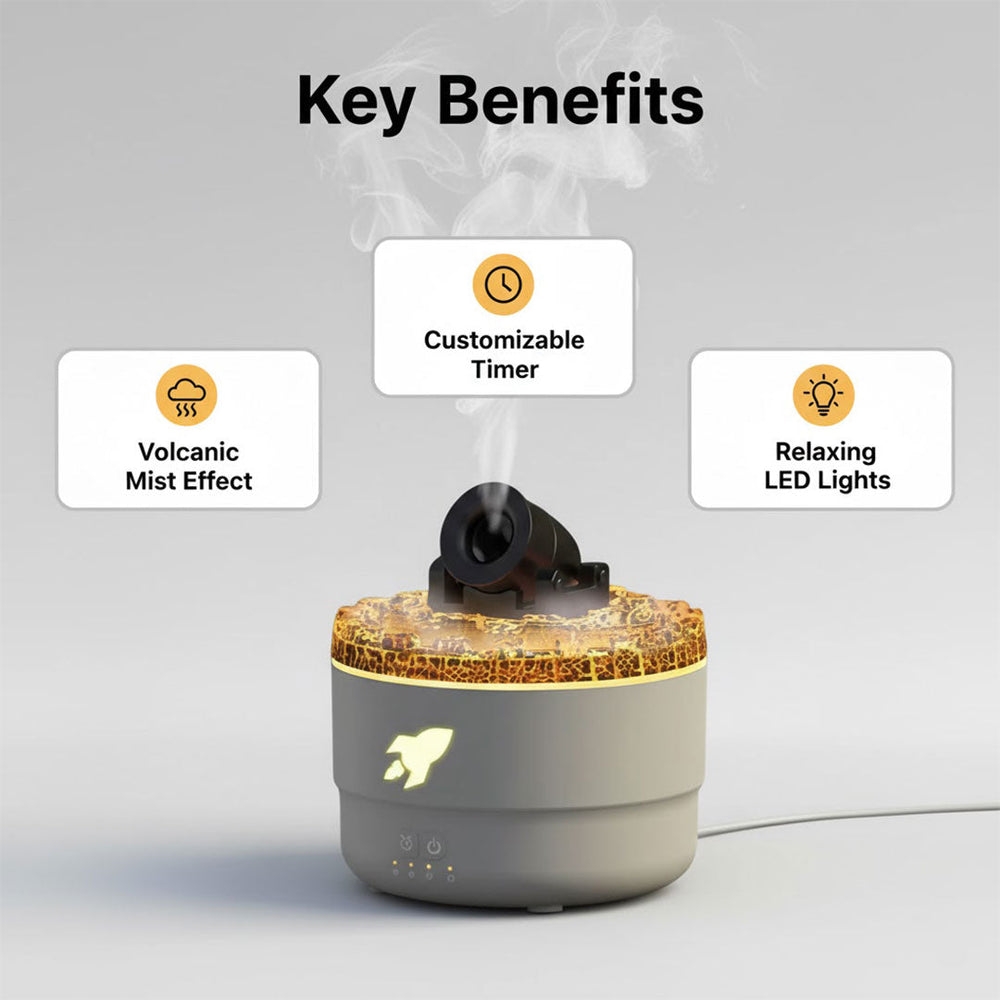 Humidifier - Aromatherapy Diffuser - Volcanic Design