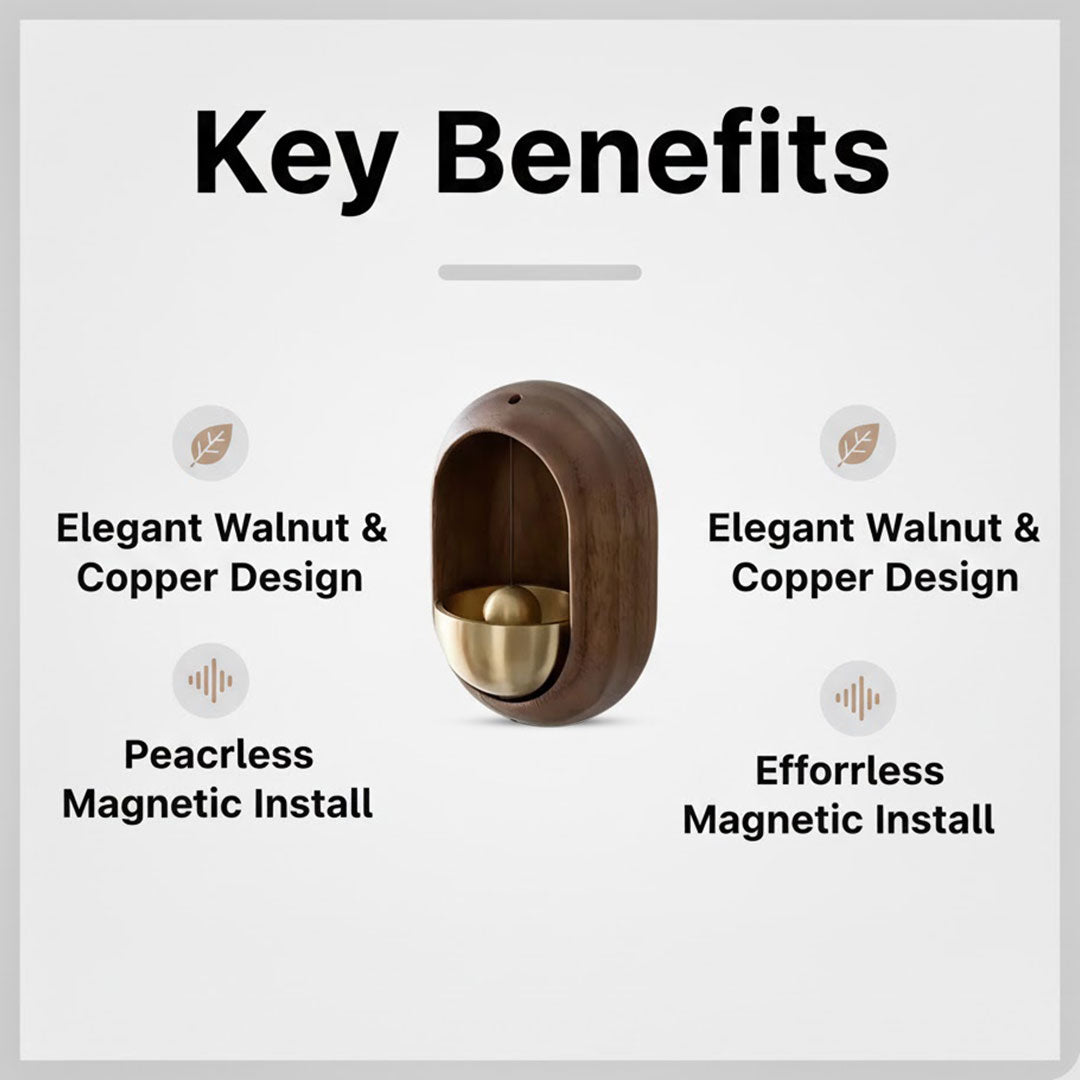 Wooden Door Chimes - Elegant Design - Peaceful Melody