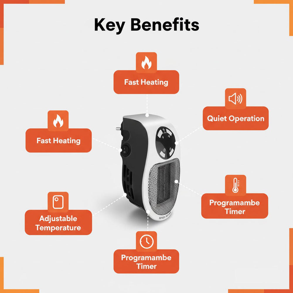 Portable Heater - Compact Design - Efficient Heating