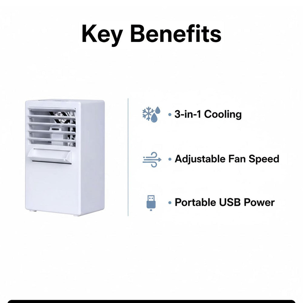 Mini Air Cooler - USB Powered - Portable Design