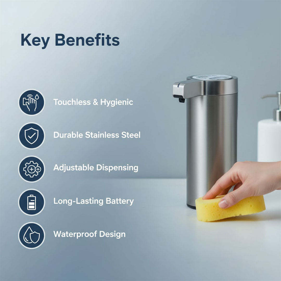 Touchless Soap Dispenser - Stainless Steel - Motion Sensor