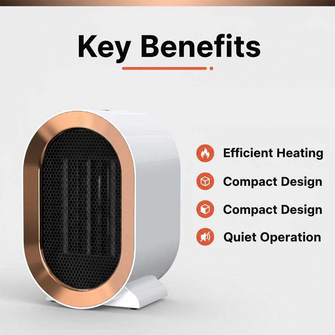Portable Electric Heater - Compact Design - Efficient Performance