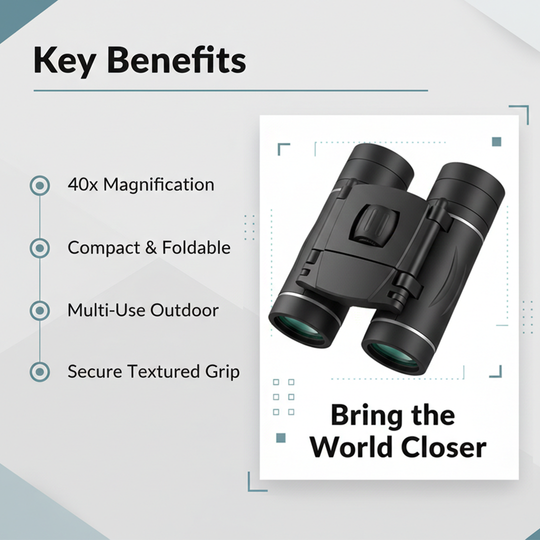 Binoculars with Compact Design and Outdoor Viewing