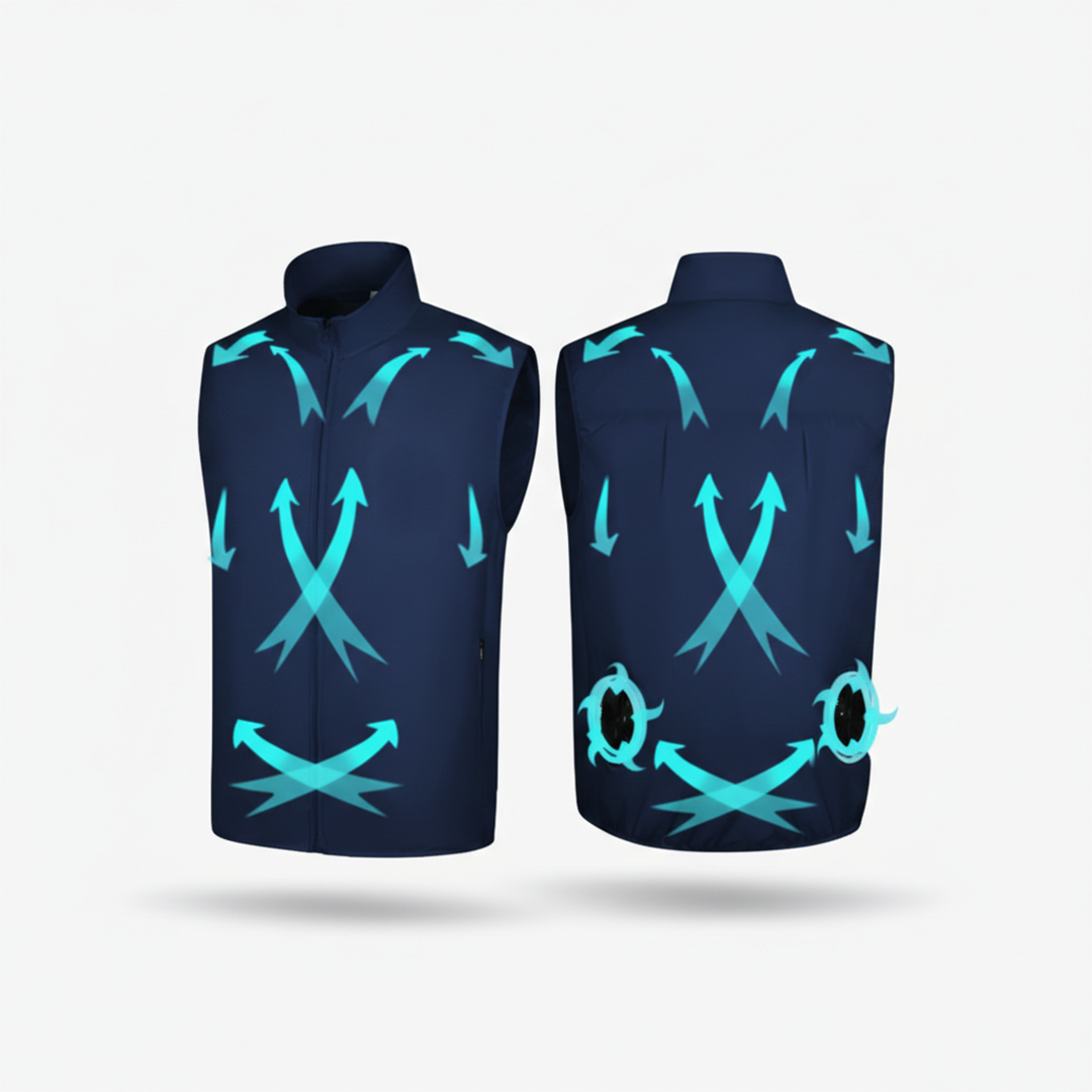 Cooling Vest with USB Airflow and Portable Design