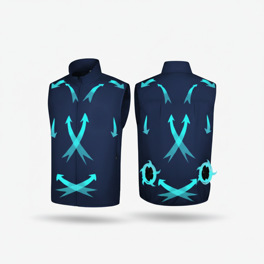 Cooling Vest with USB Airflow and Portable Design