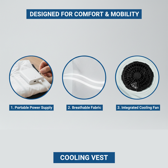 Cooling Vest with USB Airflow and Portable Design