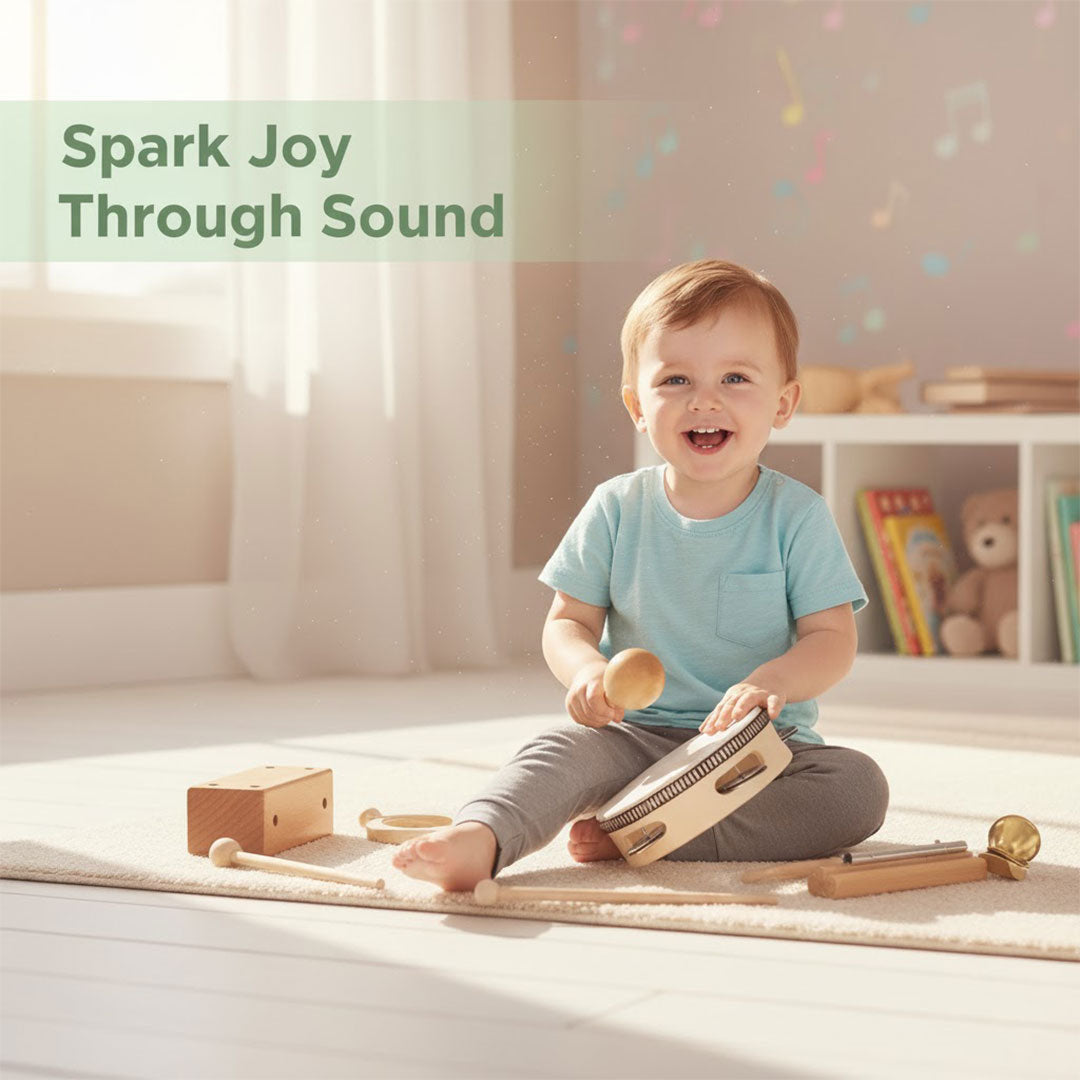 Children's Music Kit - Wooden Instruments - 10 Piece Set