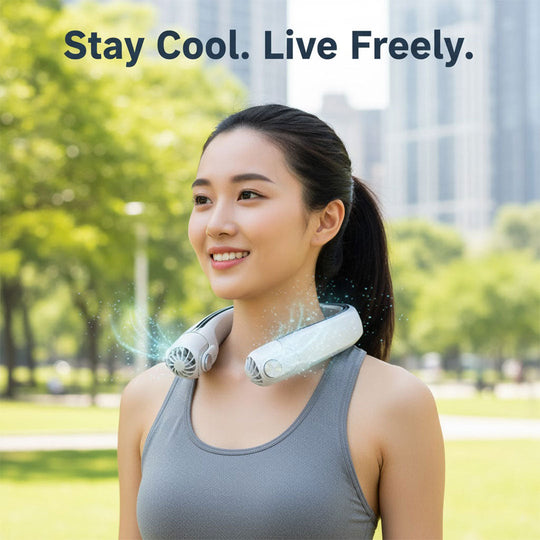 Neck Fan - Wearable Design - Rechargeable Cooling
