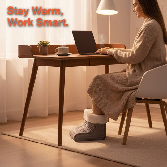 Electric Foot Warmer - Adjustable Temperature - Plush Surface