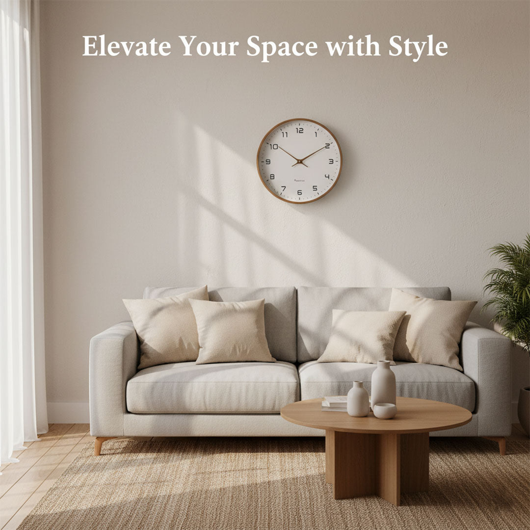 Wooden Wall Clock - Minimalist Design - Silent Movement