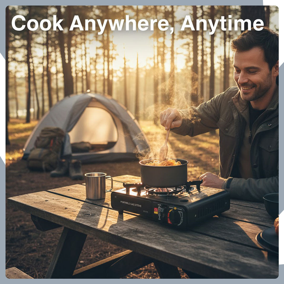 Camping Gas Stove - Portable Design - 2100W Power