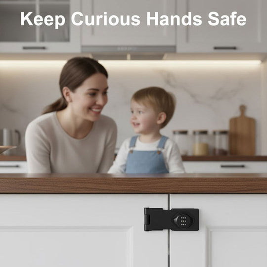 Cabinet Lock - Keyless Security - Zinc Alloy