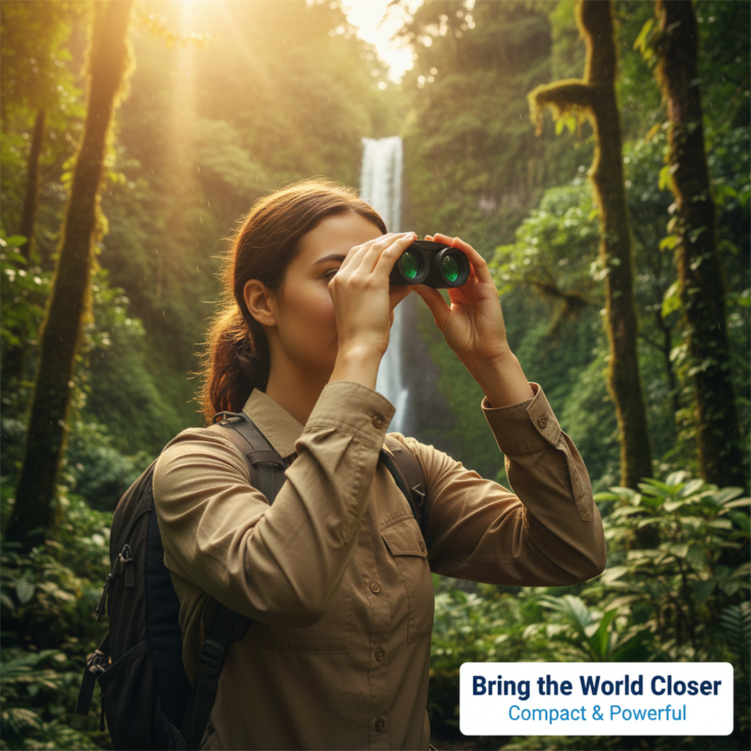 Binoculars with Compact Design and Outdoor Viewing