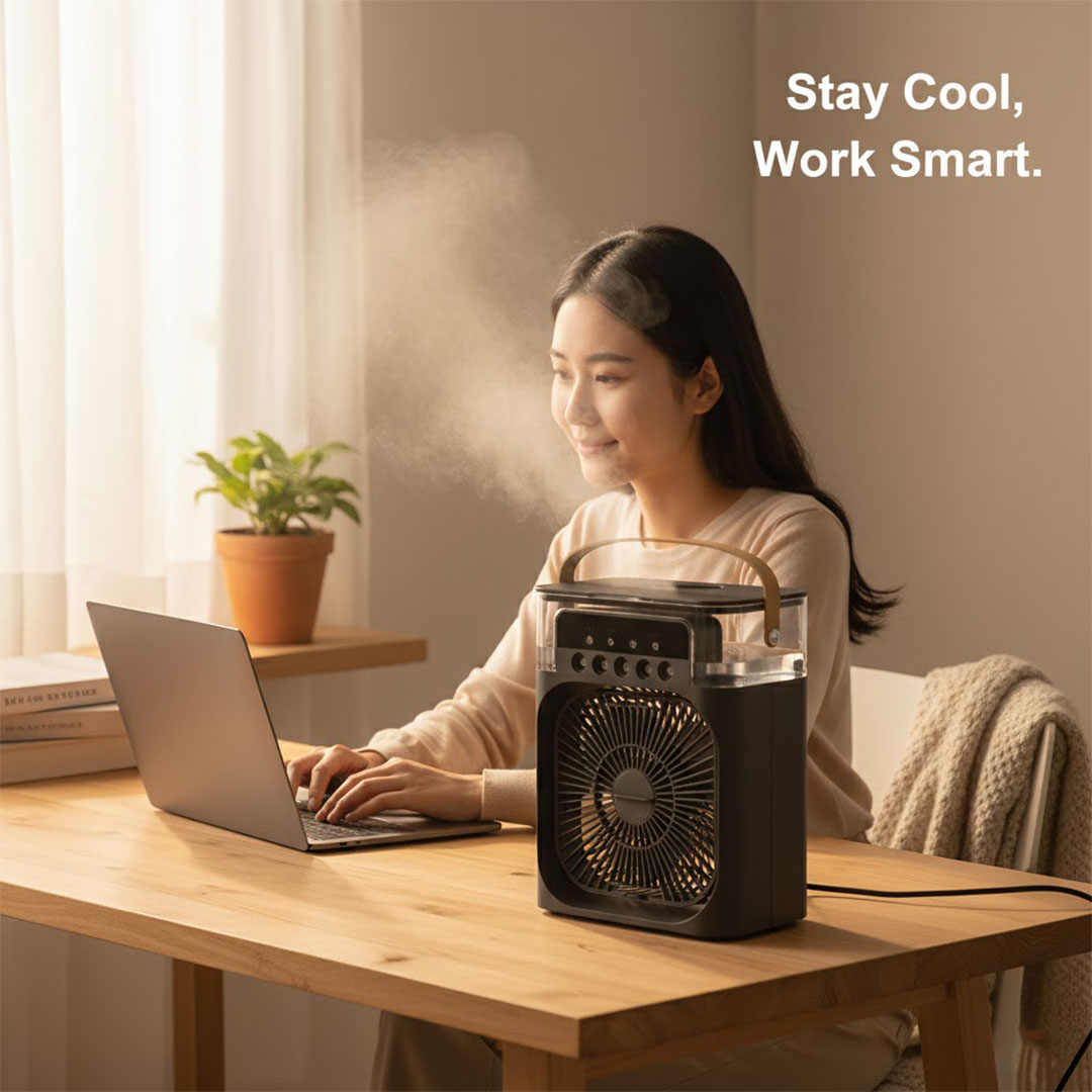 3-in-1 Air Cooler - Humidifier - Adjustable Fan