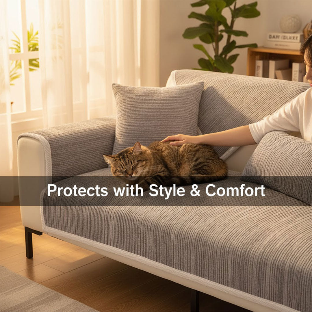 Sofa Cover - Pet-Friendly - Chenille Fabric