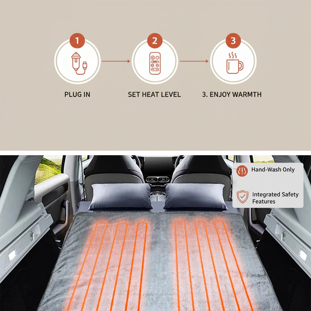 Electric Car Blanket with Portable Design and Travel Use