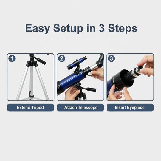 Starlight Telescope - 400X Magnification - Beginner-Friendly