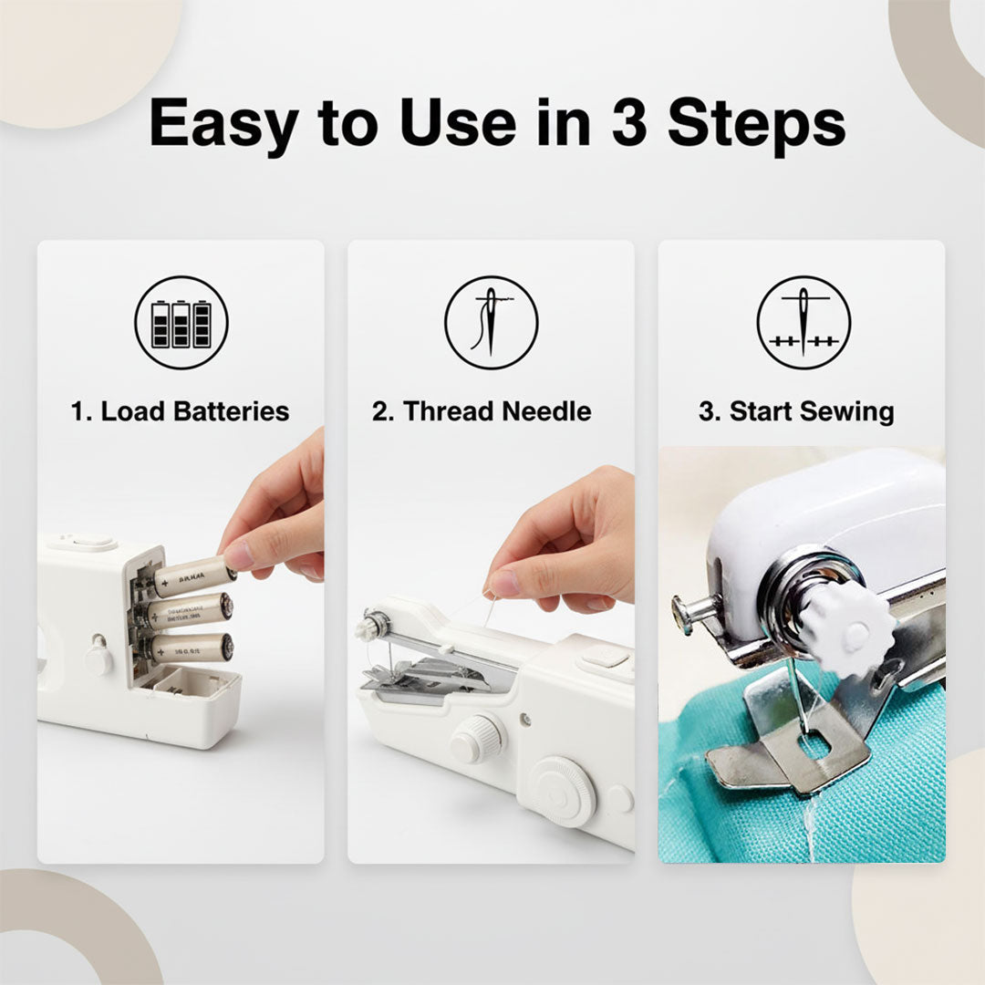 Portable Sewing Machine - Handheld Design - Compact Size