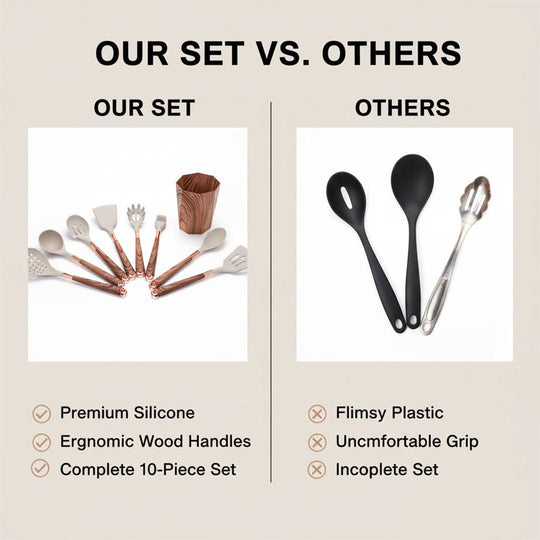 Cooking Utensil Set - Silicone Tools - Kitchen Accessory