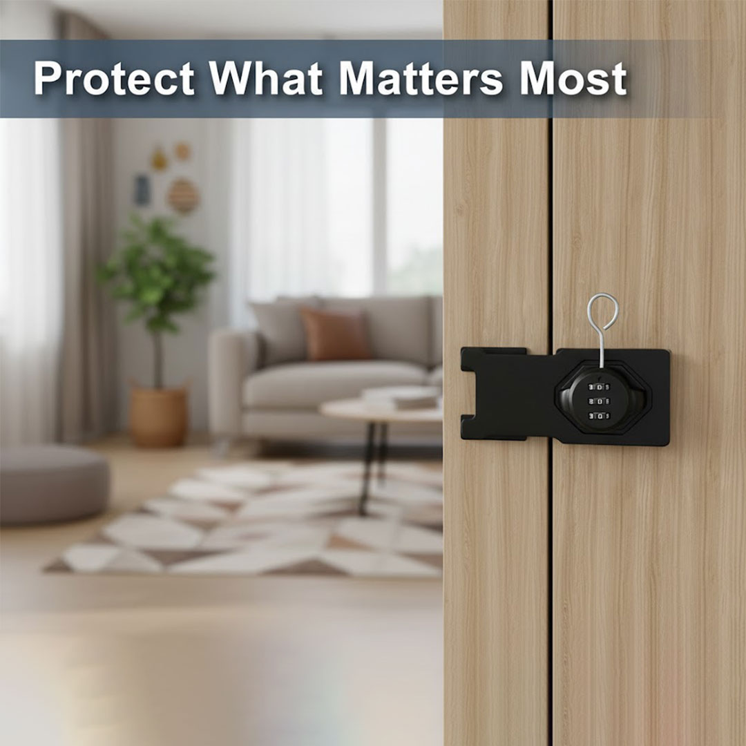 Cabinet Lock - Keyless Security - Zinc Alloy