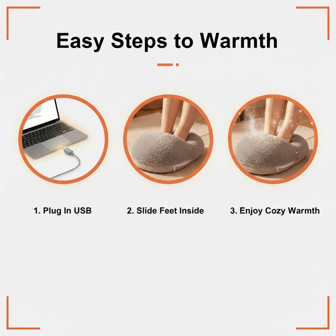 USB Foot Warmer - Electric Heating - Flannel Fabric