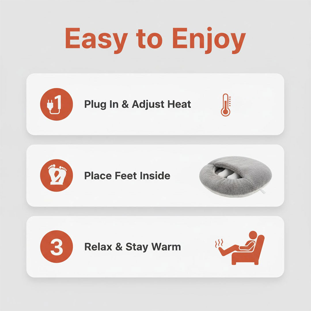 Electric Foot Warmer - XL Size - Adjustable Heat
