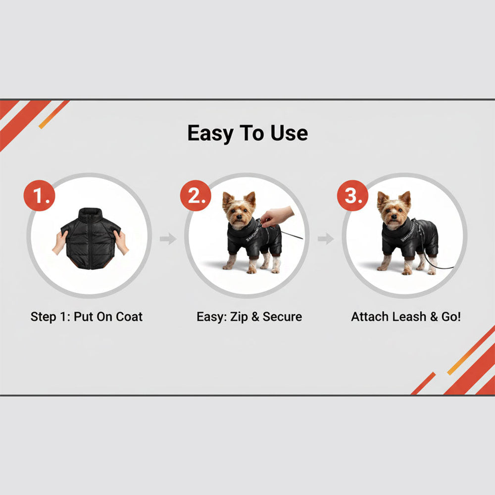 Dog Winter Coat - Insulated Jacket - Cold Weather Protection