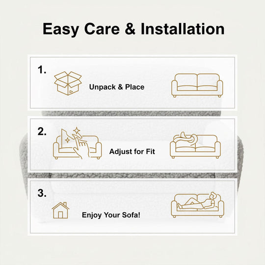 Waterproof Sofa Cover - Sherpa Fleece - Non-Slip Design