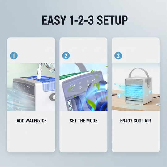 Air Cooler with USB Power and Adjustable Settings