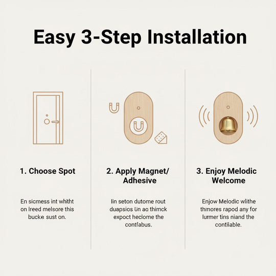 Wooden Door Chimes - Elegant Design - Peaceful Melody