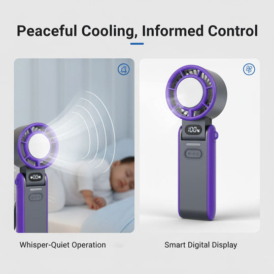 Mini Handheld Fan - Rechargeable - Folding Design