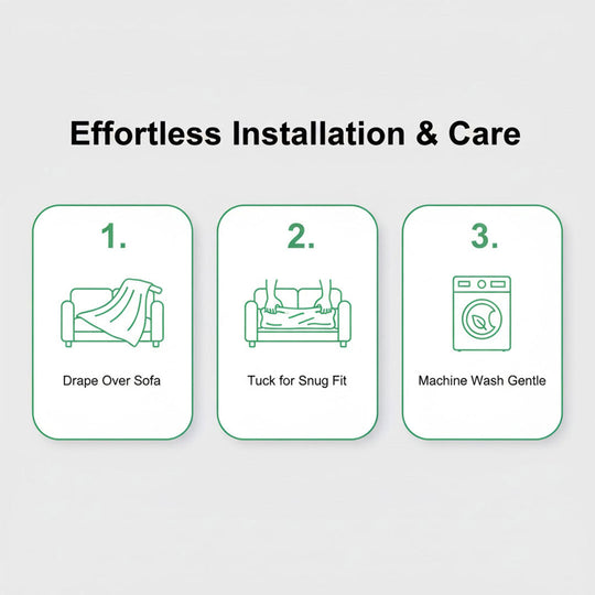 Sofa Cover - Jacquard Fabric - Pet-Friendly Design