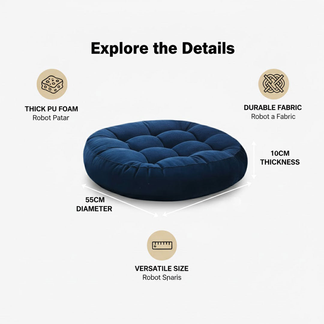 Japanese Floor Cushion - Futon Style - PU Foam