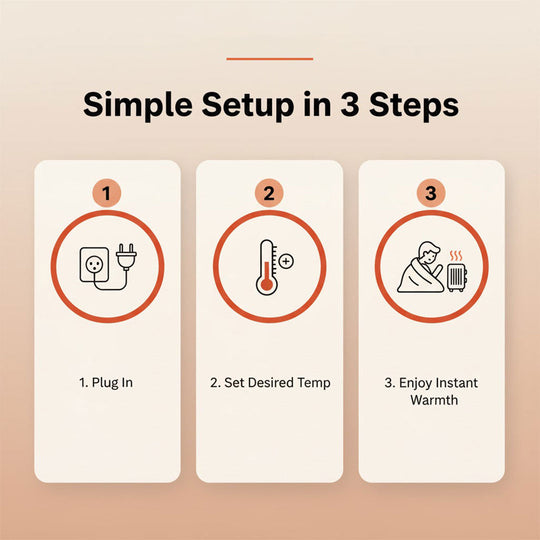 Mini Electric Radiator - 800W Portable Heater - Ceramic